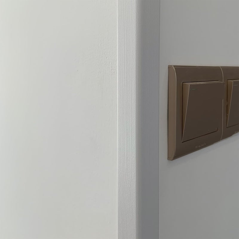 YLL YLL 3 PCS 45" Wall Corner Protector Trim Borders for Wall White Wood Grain Wall Edge Strip Crown Molding Trim Door and Window Frames Mirror Trim Backsplash Tile Edge - Image 2
